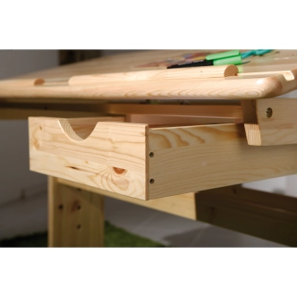 Nastavitelný psací stůl PUTRI, masiv borovice