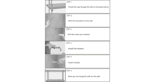 Nástěnná police ABIGAIL, vlašský ořech