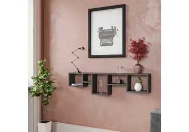 Nástěnná police AFRICUS, antracit