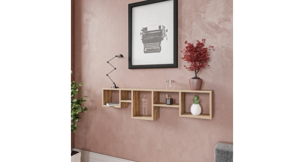 Nástěnná police AFRICUS, borovice