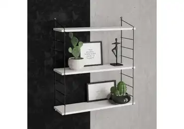 Nástěnná police AIDA 3, bílá