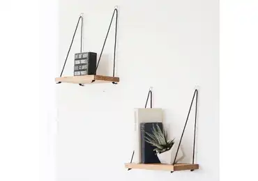 Nástěnná police ALEX - 2 kusy, vlašský ořech