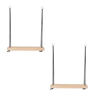 Nástěnná police ALEX - 2 kusy, vlašský ořech