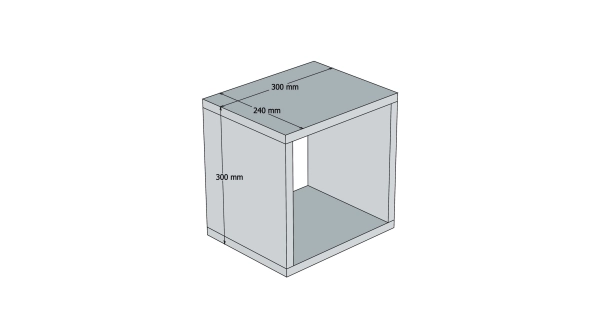 Nástěnná police AMBER, bílá