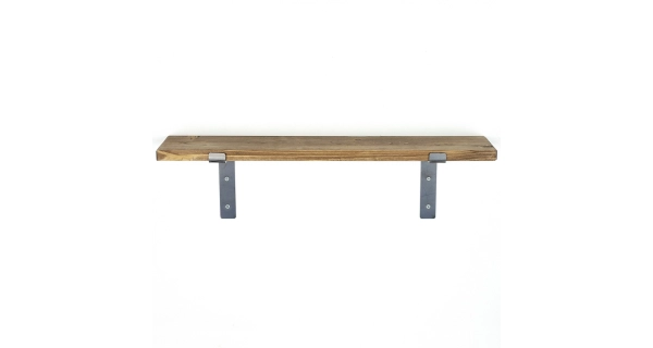 Nástěnná police BECKY, černá/vlašský ořech