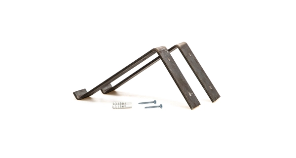 Nástěnná police BECKY, černá/vlašský ořech