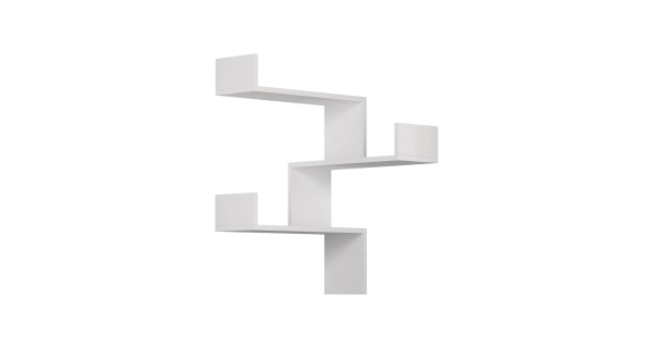 Nástěnná police BICINI, bílá