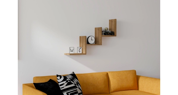 Nástěnná police BREMA, vlašský ořech