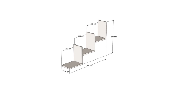 Nástěnná police BREMA, vlašský ořech