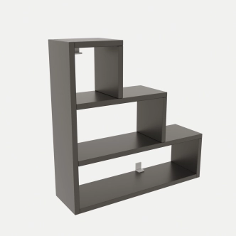 Nástěnná police CAPITAL, antracit