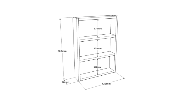 Nástěnná police CATALINA, bílá