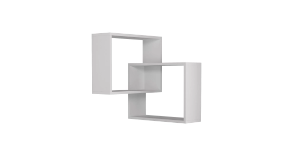 Nástěnná police CLAUDIA, bílá