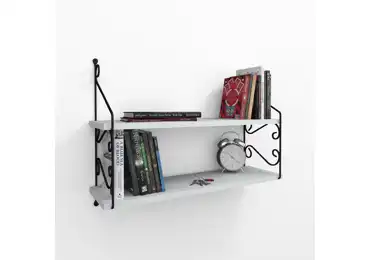 Nástěnná police CONNIE 2, bílá