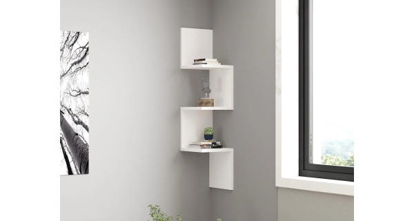 Nástěnná police DOLLA, bílá