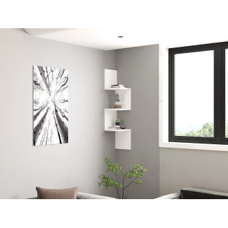 Nástěnná police DOLLA, bílá