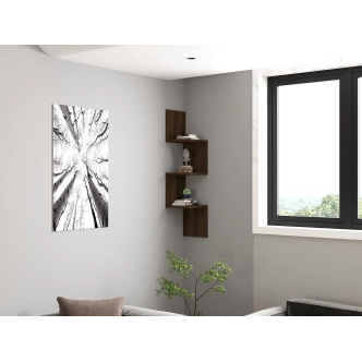 Nástěnná police DOLLA, vlašský ořech