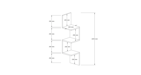 Nástěnná police DOLLA, vlašský ořech