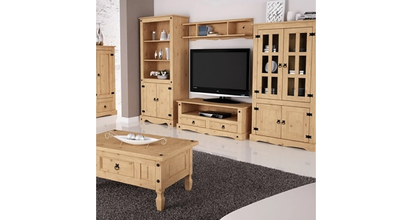 Nástěnná police PIMBOW masiv borovice, vosk