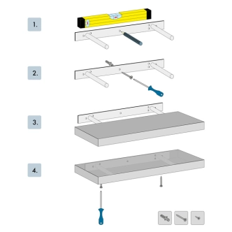 Nástěnná polička TATUM 80cm, dub