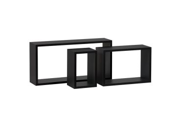 Nástěnné poličky RIPARIA (3 ks), matná černá