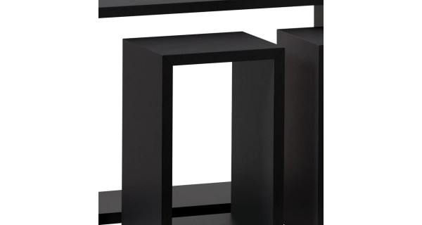 Nástěnné poličky RIPARIA (3 ks), matná černá