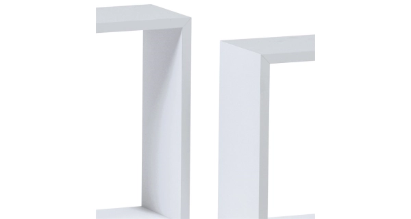 Nástěnné poličky VICENTE, sada 3 ks, matná bílá