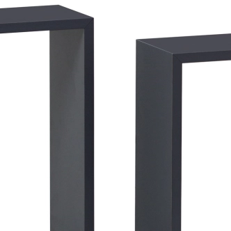 Nástěnné poličky VICENTE, sada 3 ks, matná šedá