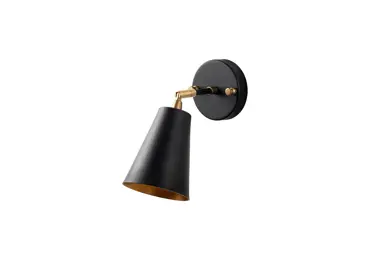 Nástěnné svítidlo KALNOR 1xE27 10x21x26 cm, černá/zlatá
