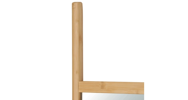 Nástěnné zrcadlo ROSMORSAR, masiv bambus, přírodní odstín