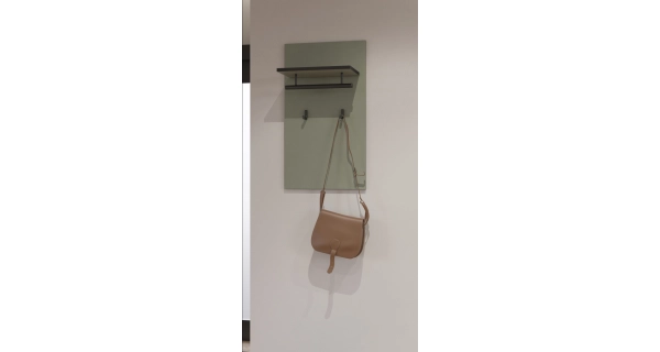 Nástěnný věšák BONIFACIO, zelená/černá