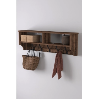 Nástěnný věšák BRELI s policí, lydia