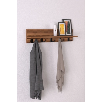 Nástěnný věšák FLOSE s policí, ořech