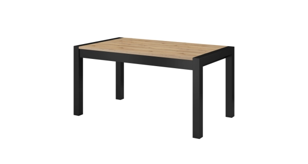 NATALENSIS rozkládací stůl, dub taurus/černý mat