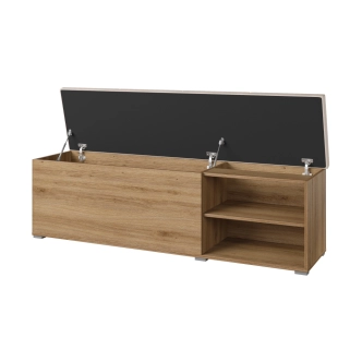 NATTAN lavice 160 cm, dub divoký/béžová látka