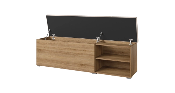 NATTAN lavice 160 cm, dub divoký/béžová látka