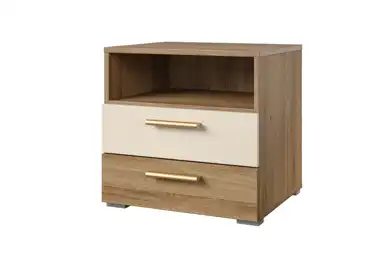 NATTAN noční stolek, dub divoký/béžová