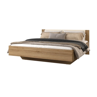 NATTAN postel 180x200 cm, dub divoký/béžová