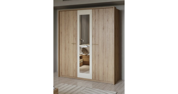 NATTAN rám k třídveřové skříni, dub divoký