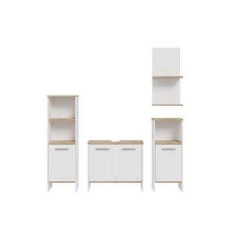 NAVRA koupelnová sestava, bílá/dub sonoma