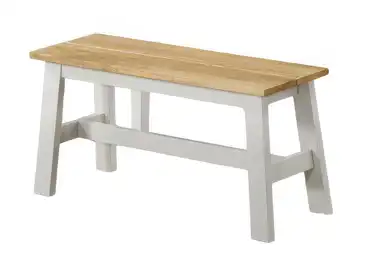 NEIO lavice, bílá/dub