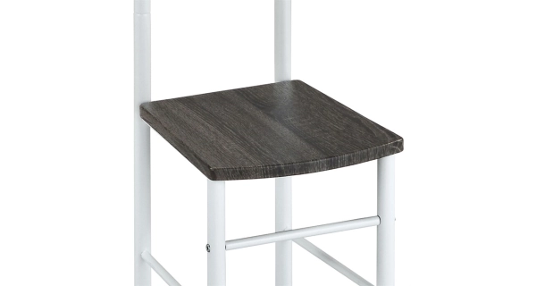 Němý sluha FENTON, bílý mat/tmavé dřevo