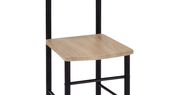 Němý sluha FENTON, černá/světlé dřevo