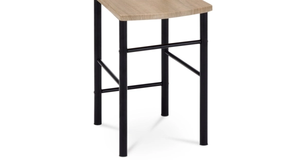 Němý sluha FENTON, černá/světlé dřevo