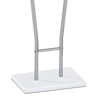 Němý sluha MORRISON, chrom/bílá