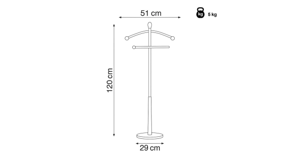 Němý sluha WIXOM, černý