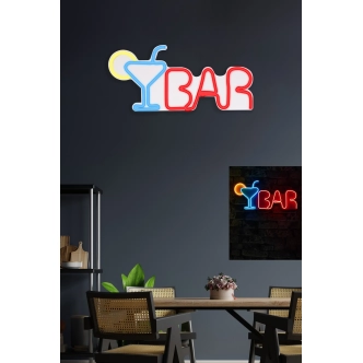 Neonový LED nápis Bar - barevná světelná dekorace na zeď - II. jakost, POUZE OSOBNÍ ODBĚR 