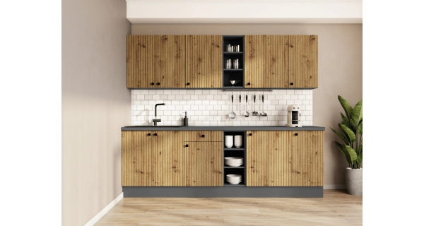 NERITA, dolní regál 15 D OTW BB, korpus: antracit