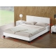 NIAU čalouněná postel s roštem 160x200 cm, bílá
