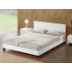 NIAU čalouněná postel s roštem 180x200 cm, bílá