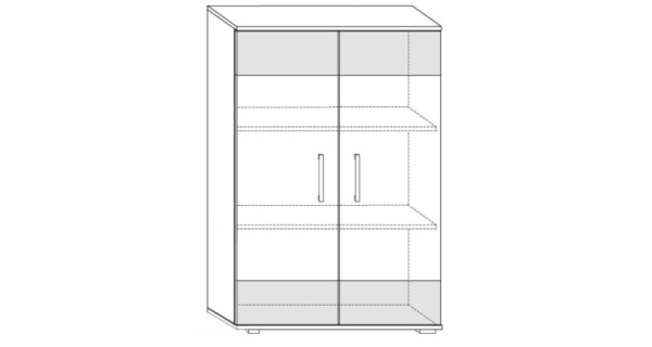 Nízký regál DAMARA, craft bílý/grafit, 5 let záruka